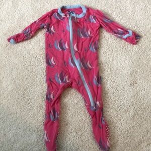 KickKee Pant 3mo pink PJ with Zipper